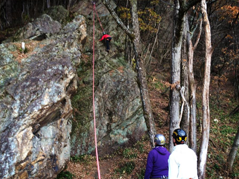 岩場講習 BC穂高 登山教室