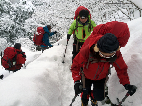 厳冬の北アルプス 燕岳 冬山登山教室 BC穂高