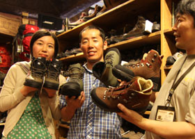 ぴったりフィットな登山靴